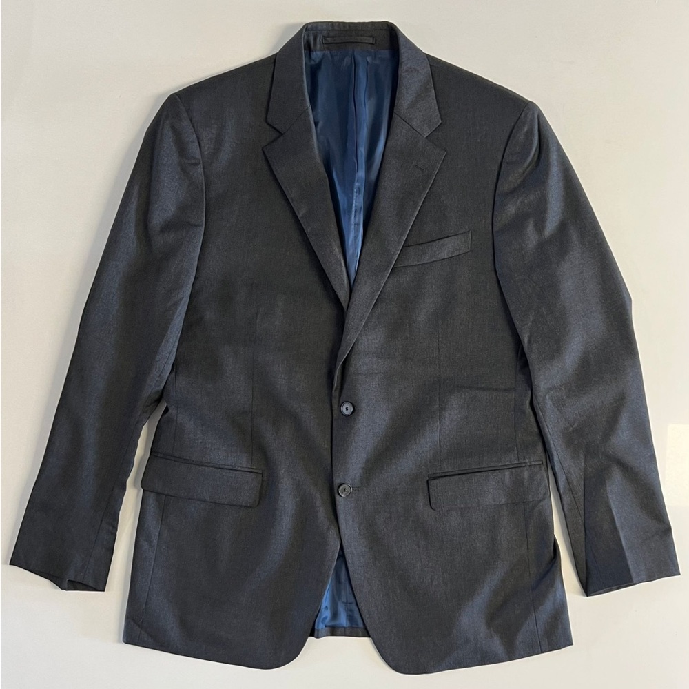 *Faconnable Gray Two Button Wool Sport Coat Blazer Size 56